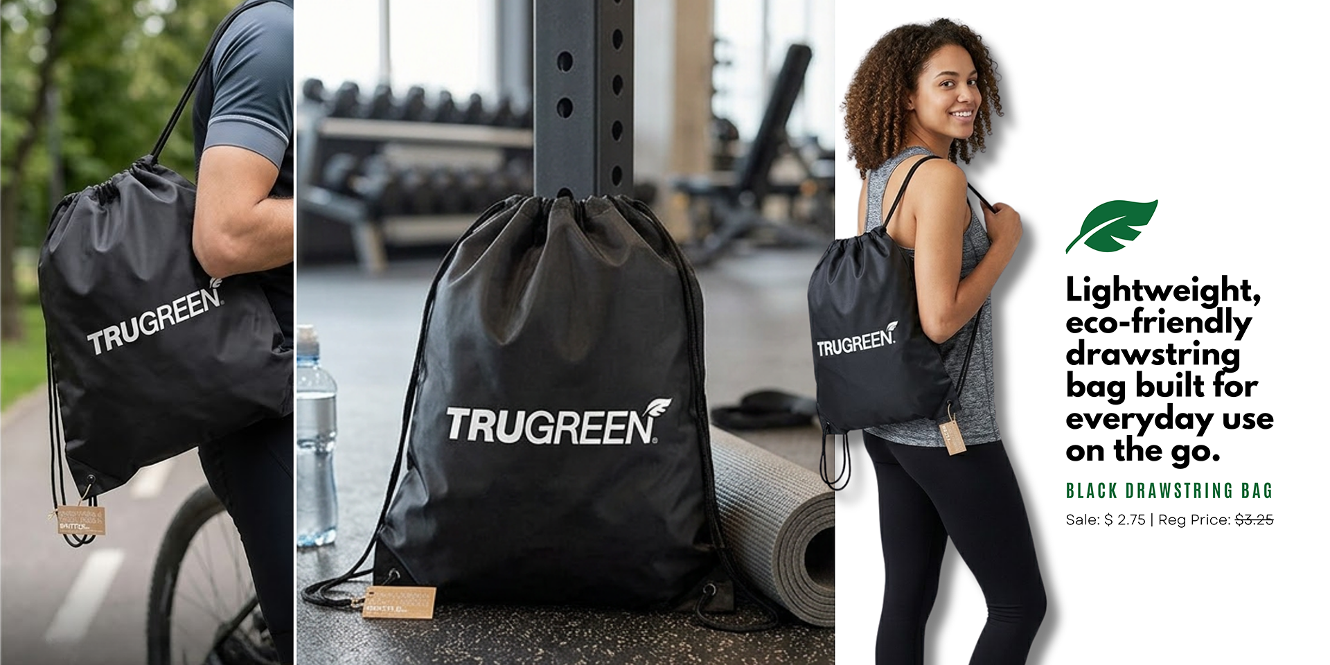 Black Drawstring Backpack - Sale $2.75