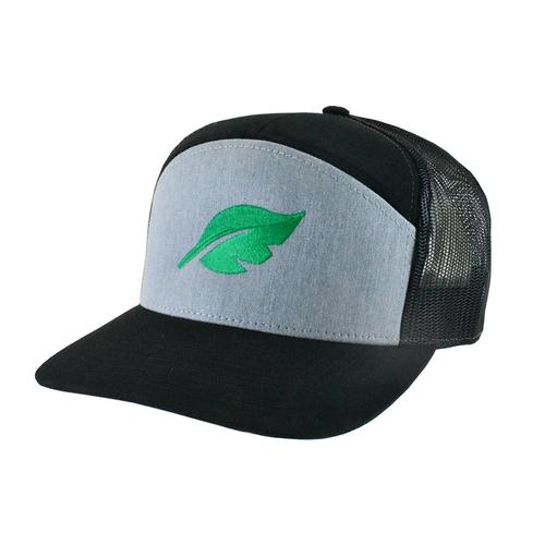 Black/Charcoal Richardson® 7 Panel Trucker Cap