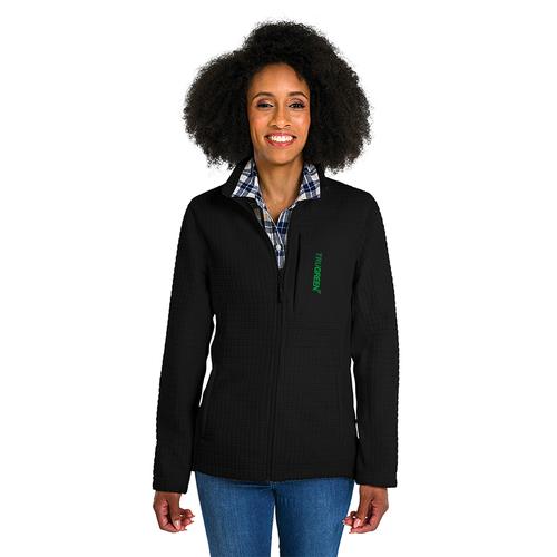Women’s Black Charles River Apparel® Textured Fleece Jacket