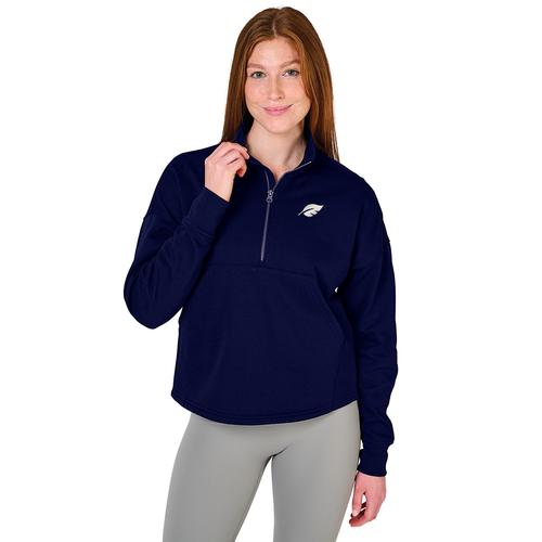 Women’s Navy Charles River Apparel® Half Zip Sweatshirt