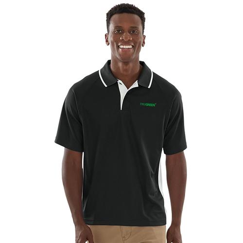 Men's Black/White Color Blocked Charles River Apparel® Polo