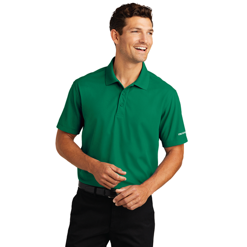 Men's Green Grid Performance Polo