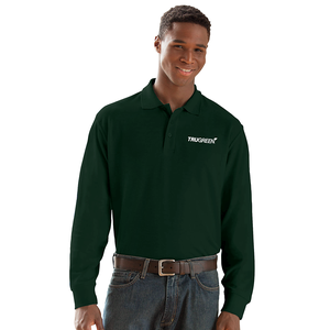 Men's Forest Vantage Long Sleeve Pique Polo