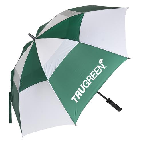 Green and White Umbrella