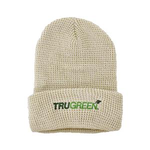 Tan Waffle Cuffed Beanie